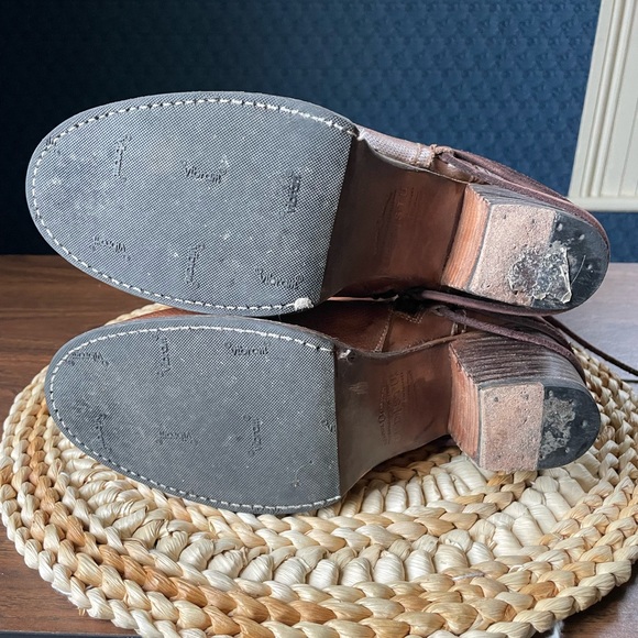 Bedstu Blaire Boots Women’s Size 9 Neutral Leather Bikercore Fall Brown Heel - Picture 6 of 9